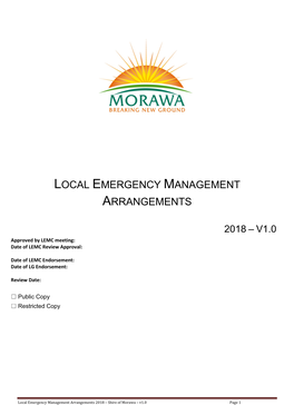 Local Emergency Management Arrangements