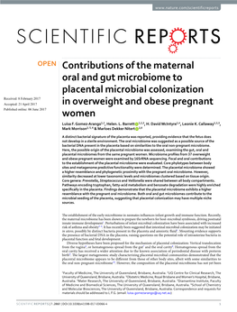 Contributions of the Maternal Oral and Gut Microbiome to Placental