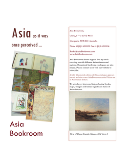 Asia Bookroom, Asia As It Was Unit 2, 1 — 3 Lawry Place Macquarie ACT 2614 Australia