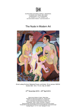 15 the Nude in Modern Art MINICATALOGUE