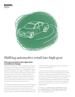 Shifting Automotive Retail Into High Gear