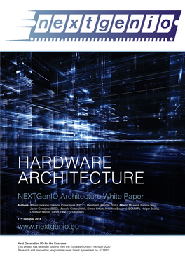 Nextgenio Hardware Architecture White Paper