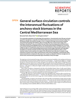 General Surface Circulation Controls the Interannual Fluctuations