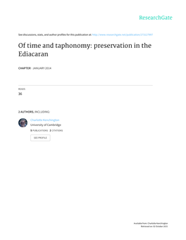 Of Time and Taphonomy: Preservation in the Ediacaran