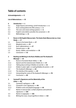 Table of Contents