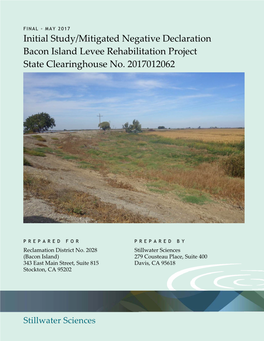 Initial Study/Mitigated Negative Declaration Bacon Island Levee Rehabilitation Project State Clearinghouse No. 2017012062