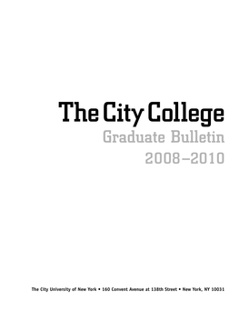 Graduate Bulletin 2008– 2010