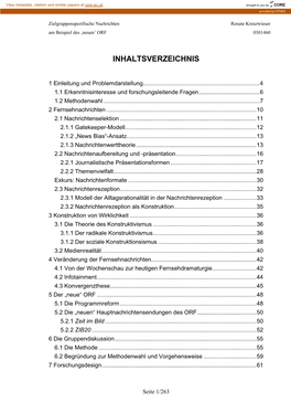 Zielgruppenspezifische Nachrichten Am Beispiel Des Neuen ORF – Eine