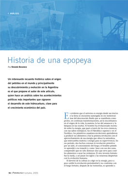 Historia De Una Epopeya Por Rolando Bocanera