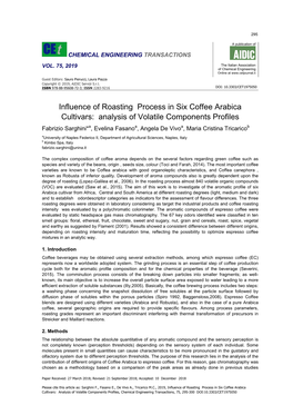 Influence of Roasting Process in Six Coffee Arabica Cultivars