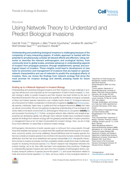 Using Network Theory to Understand and Predict Biological Invasions