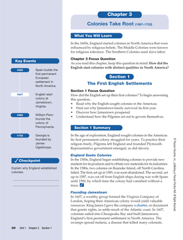 Chapter 3 Colonies Take Root (1587–1752)