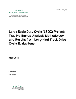 Tractive Energy Analysis Methodology and Results from Long-Haul Truck Drive Cycle Evaluations