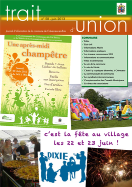 C'est La Fête Au Village Les 22 Et 23 Juin !