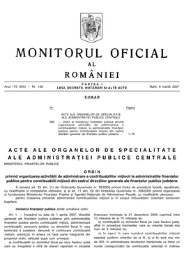 Monitorul Oficial Partea I