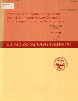Lower Devonian), Ohio Range, Transantarctic Mountains GEORGIA TECH L=ARY