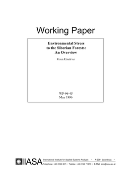 Environmental Stress to the Siberian Forests: an Overview