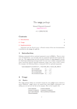 The Xargs Package