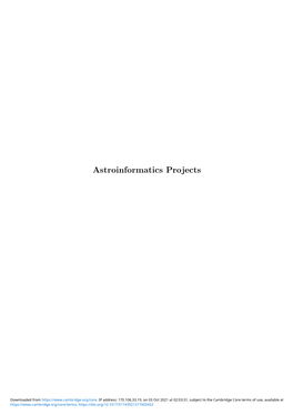 Astroinformatics Projects