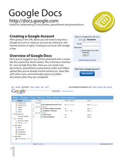 Google Docs Useful for Collaborating on Documents, Spreadsheets and Presentations