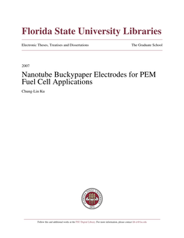 Nanotube Buckypaper Electrodes for PEM Fuel Cell Applications Chung-Lin Ku