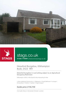 Stags.Co.Uk 01566 774999 | Launceston@Stags.Co.Uk