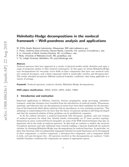 Helmholtz-Hodge Decompositions in the Nonlocal Framework. Well-Posedness Analysis and Applications