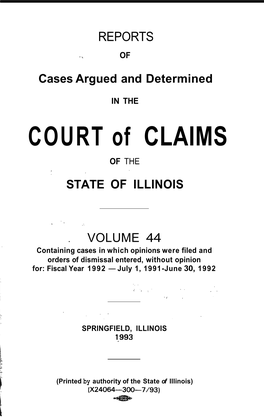 COURT of CLAIMS of THE