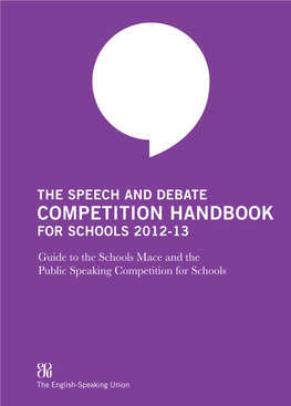 Competition Handbook for Schools 2012-13