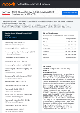 740 Bus Time Schedule & Line Route