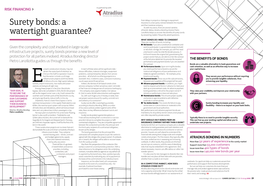 Surety Bonds: a Watertight Guarantee?