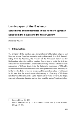 Landscapes of the Bashmur Settlements and Monasteries in the Northern Egyptian Delta from the Seventh to the Ninth Century