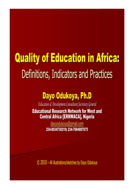 Quality of Education in Africa