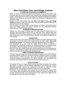 Town Justice Information