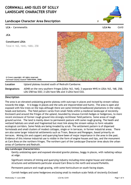 Landscape Character Area CA10