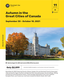 11 Autumn in the Great Cities of Canada