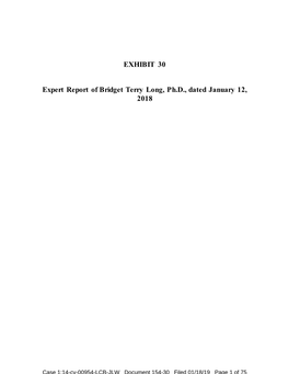 EXHIBIT 30 Expert Report of Bridget Terry Long, Ph.D., Dated January