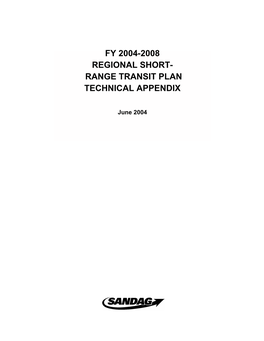 FY 2004-2008 Regional Short-Range Transit Plan Technical