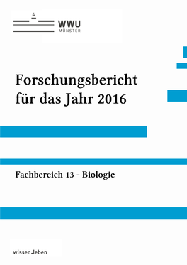 Forschungsbericht Für Das Jahr 2016