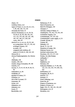 Abaris, 141 Achilleus Tatios, Xxiv Agnes of France, Xi, Xii, Xiii, Xiv, Xvii