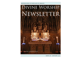 Divine Worship Newsletter