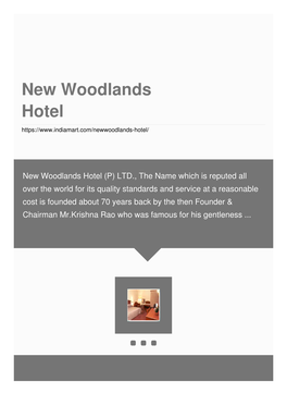 New Woodlands Hotel