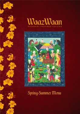 Spring-Summer Menu KASHMIR VALLEY & WAAZWAAN