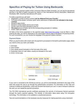 Specifics of Paying for Tuition Using Bankcards