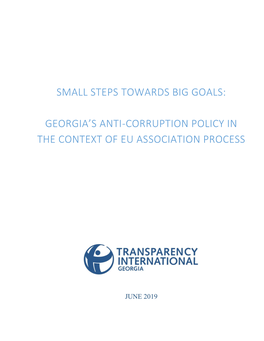 Georgia's Anti-Corruption Policy in the Context of Eu Association Process