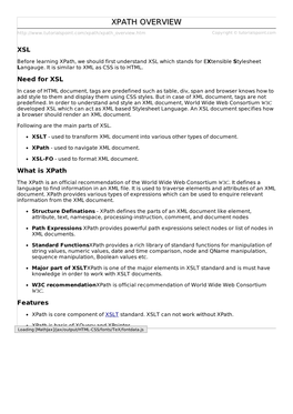 Xpath Overview