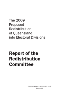 Report of the Redistribution Committee