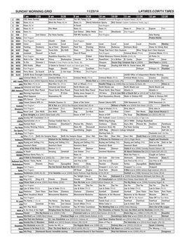 Sunday Morning Grid 11/23/14 Latimes.Com/Tv Times