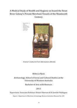 A Medical Study of Health and Hygiene on Board the Swan River Colony’S Private Merchant Vessels of the Nineteenth Century