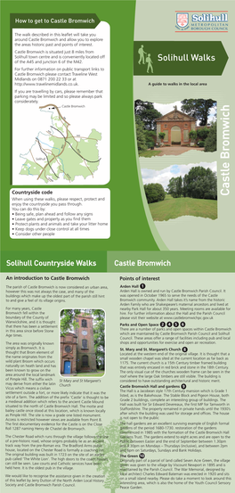 Castle Bromwich Leaflet - Internet:Layout 1 28/10/10 16:49 Page 1